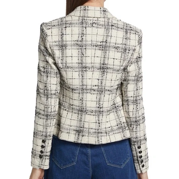 L'Agence Brook Tweed Double Breasted Blazer Jacket - Picture 3 of 9